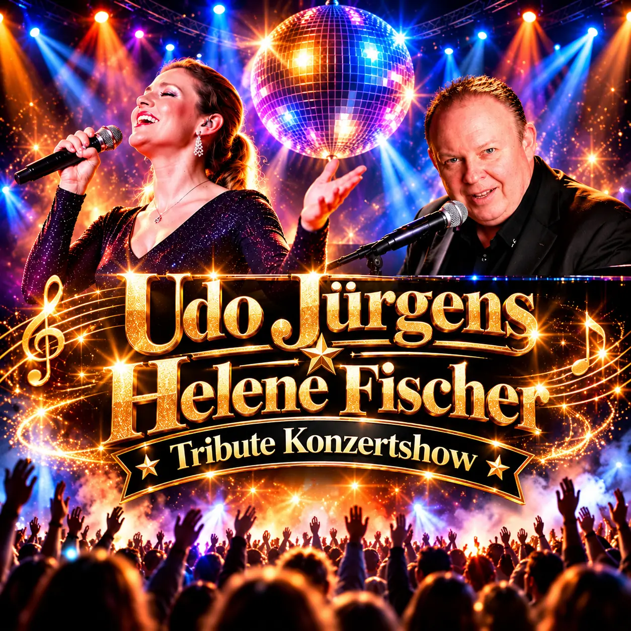 Udo Jürgens und Helene Fischer Tribute Konzertshow mit Sängerin und Pianist